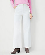 High Rise Trouser Jeans in Ivory carousel Product Image 3