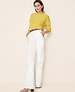 High Rise Trouser Jeans in Ivory carousel Product Image 5