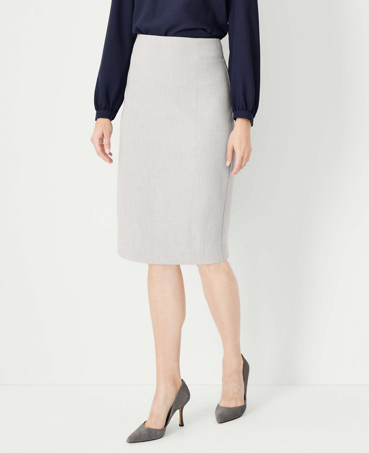 The Petite High Waist Seamed Pencil Skirt in Bi-Stretch