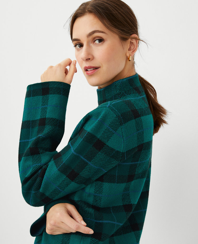 Plaid Jacquard Sweater