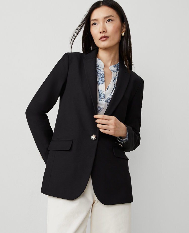 The Longline Blazer in Bi-Stretch Twill