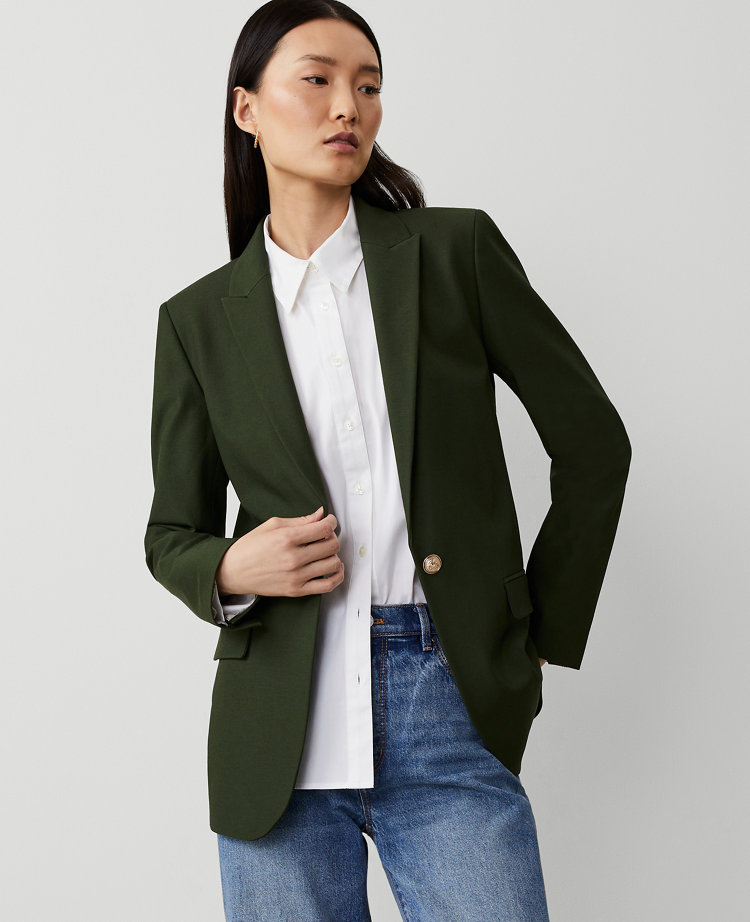 Ann Taylor The Longline Blazer Bi-Stretch Twill