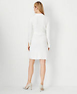 Pearlized Button Cuff Ribbed Sweater Dress carousel Product Image 2