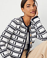 Plaid Stitch Sweater Jacket carousel Product Image 1