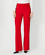 The Petite High Rise Side Zip Flare Trouser in Fluid Crepe - Curvy Fit carousel Product Image 1