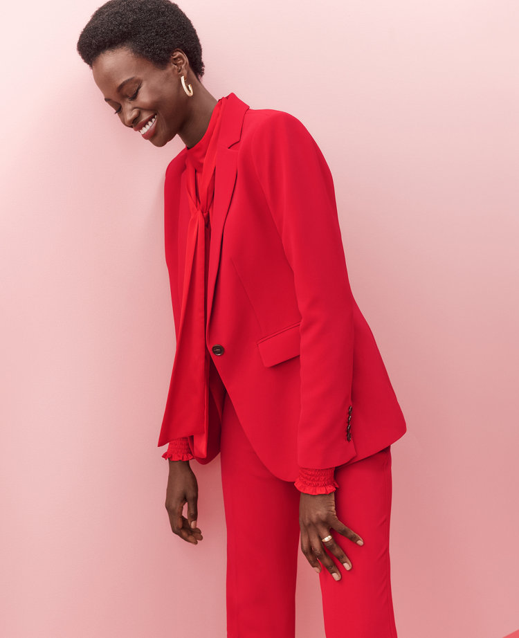 Petite red pantsuit sale