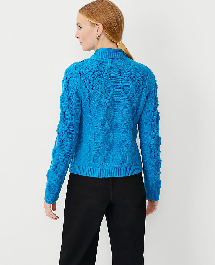 Relaxed Cable Sweater Jacket