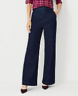 Petite High Rise Trouser Jeans in Classic Rinse Wash carousel Product Image 2