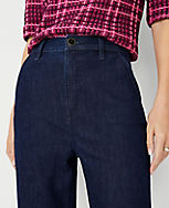Petite High Rise Trouser Jeans in Classic Rinse Wash carousel Product Image 4