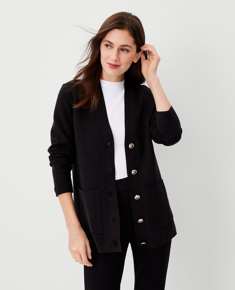 Womens black shop boyfriend cardigan