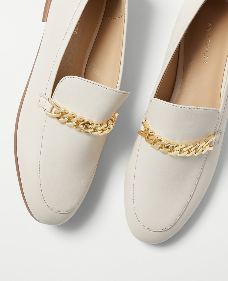 Chain Leather Loafers