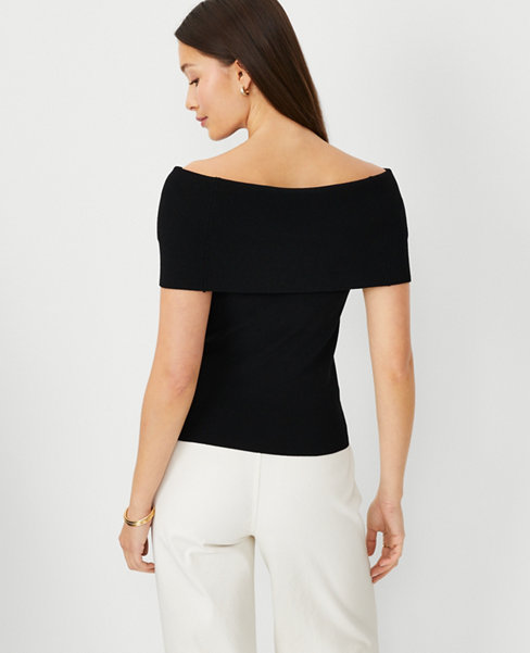 Ribbed Off The Shoulder Sweater
