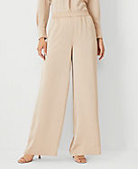 The Easy Wide Leg Pant in Satin carousel Product Image 1