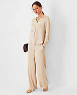 The Easy Wide Leg Pant in Satin carousel Product Image 3