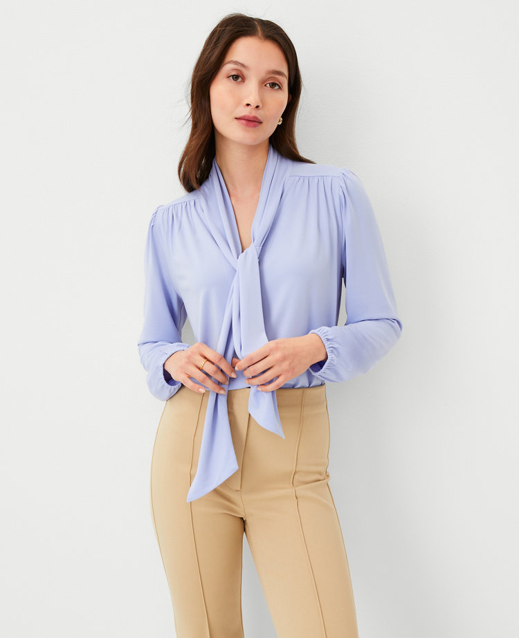 Geo Blouson Knit Wrap Top