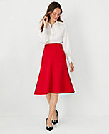 The Petite Flare Skirt in Fluid Crepe carousel Product Image 3