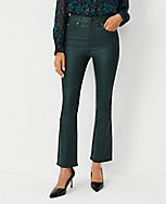 Petite Coated High Rise Boot Crop Jeans in Green carousel Product Image 1