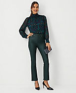 Petite Coated High Rise Boot Crop Jeans in Green carousel Product Image 3