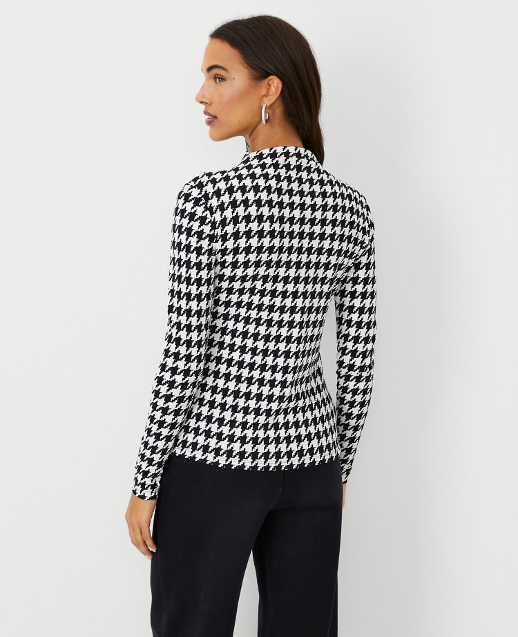 Houndstooth turtleneck hotsell