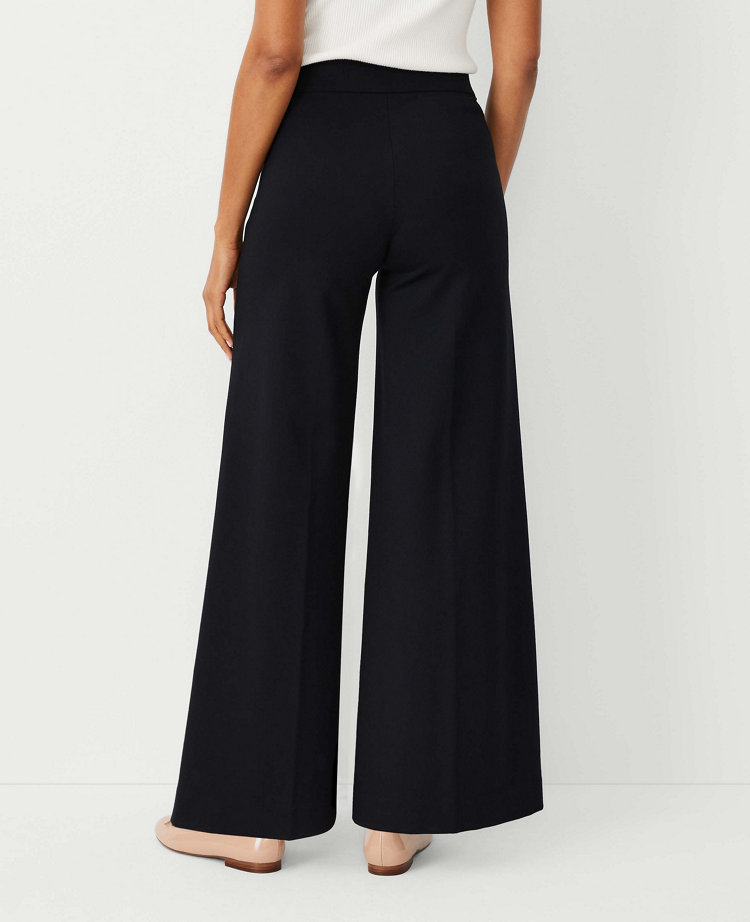 Ponte wide-leg pant