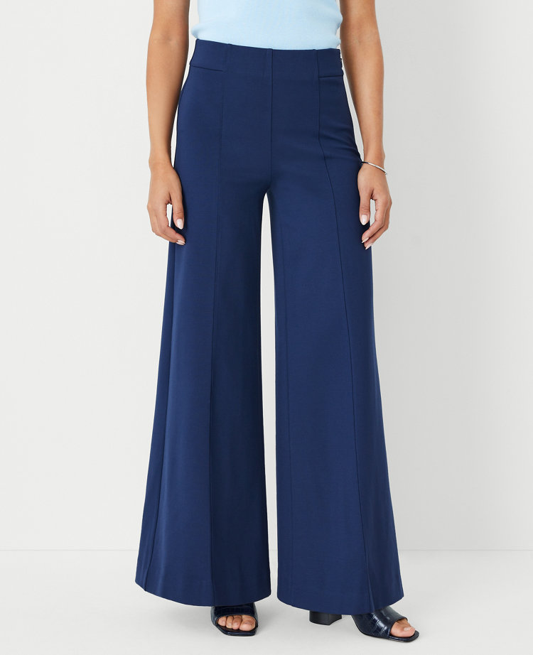 Classic Side Zip L/W Wool Pant In Royal Blue