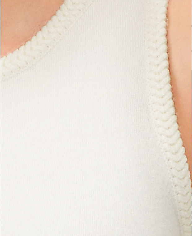 Braided Trim Sweater Shell