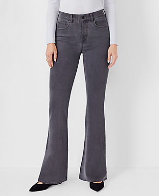 Ann Taylor Mid Rise Boot Jeans In Mid Grey Wash - Curvy Fit