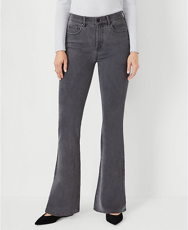 Mid Rise Boot Jeans in Mid Grey Wash - Curvy Fit