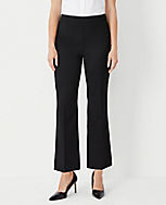 The Petite High Rise Side Zip Flare Ankle Pant in Sateen - Curvy Fit carousel Product Image 1