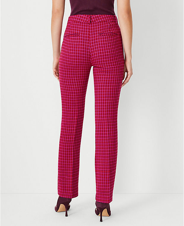 The Petite Sophia Straight Pant in Houndstooth - Curvy Fit