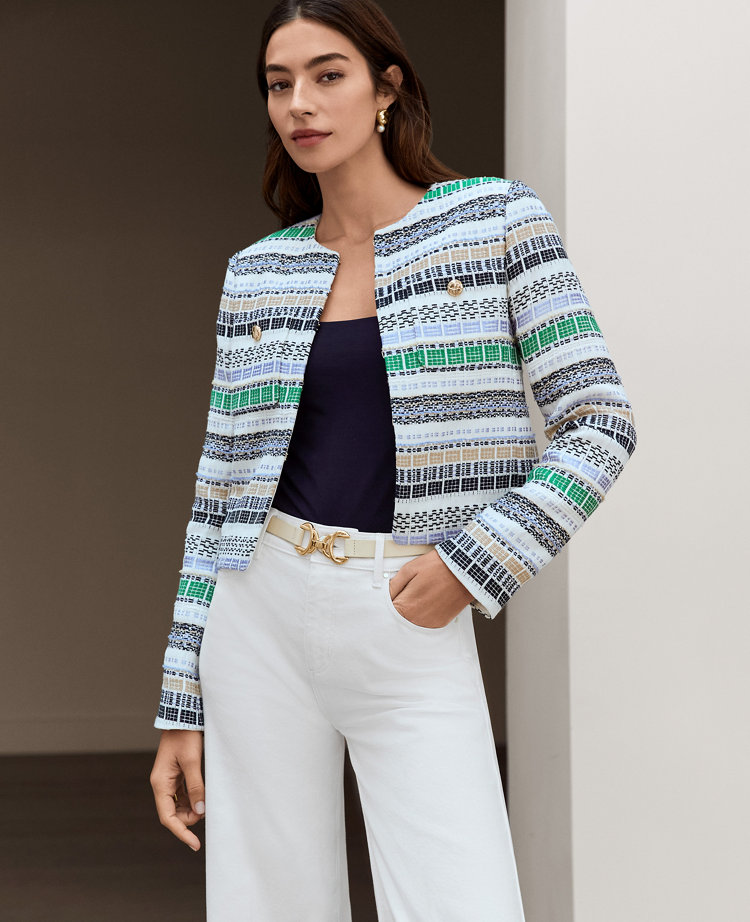 Ann taylor 2024 white jacket