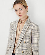 The Petite Tailored Double Breasted Blazer in Tweed carousel Product Image 3
