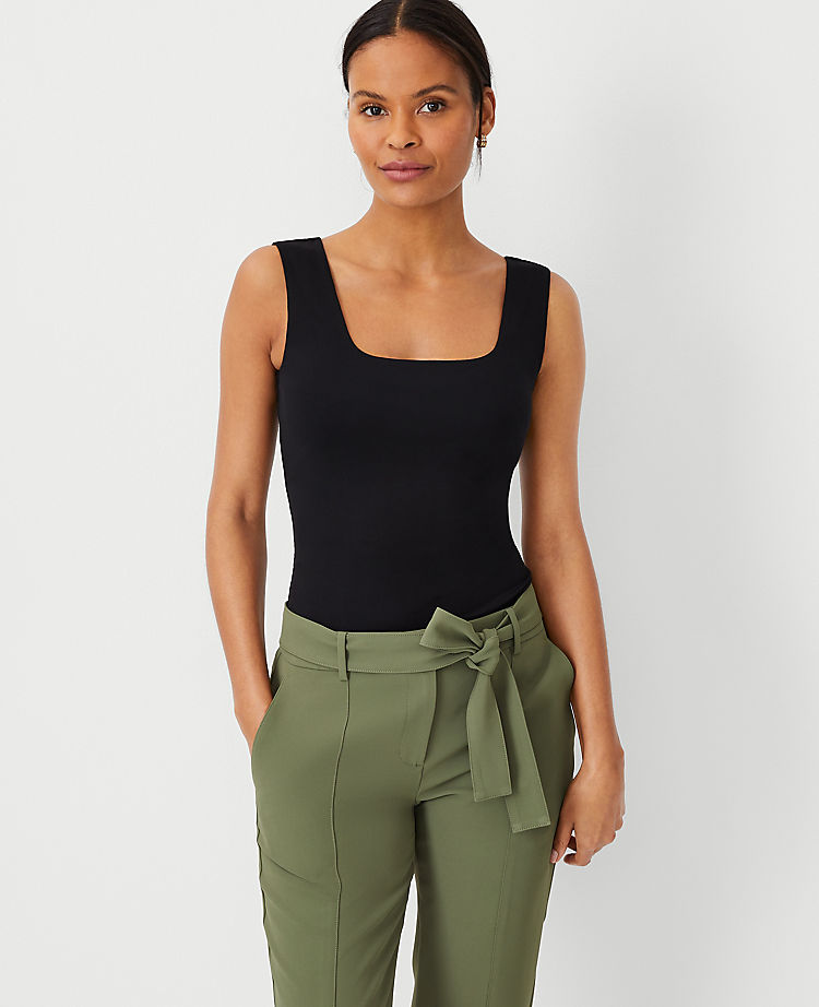 Refined Knit Square Neck Tank Top