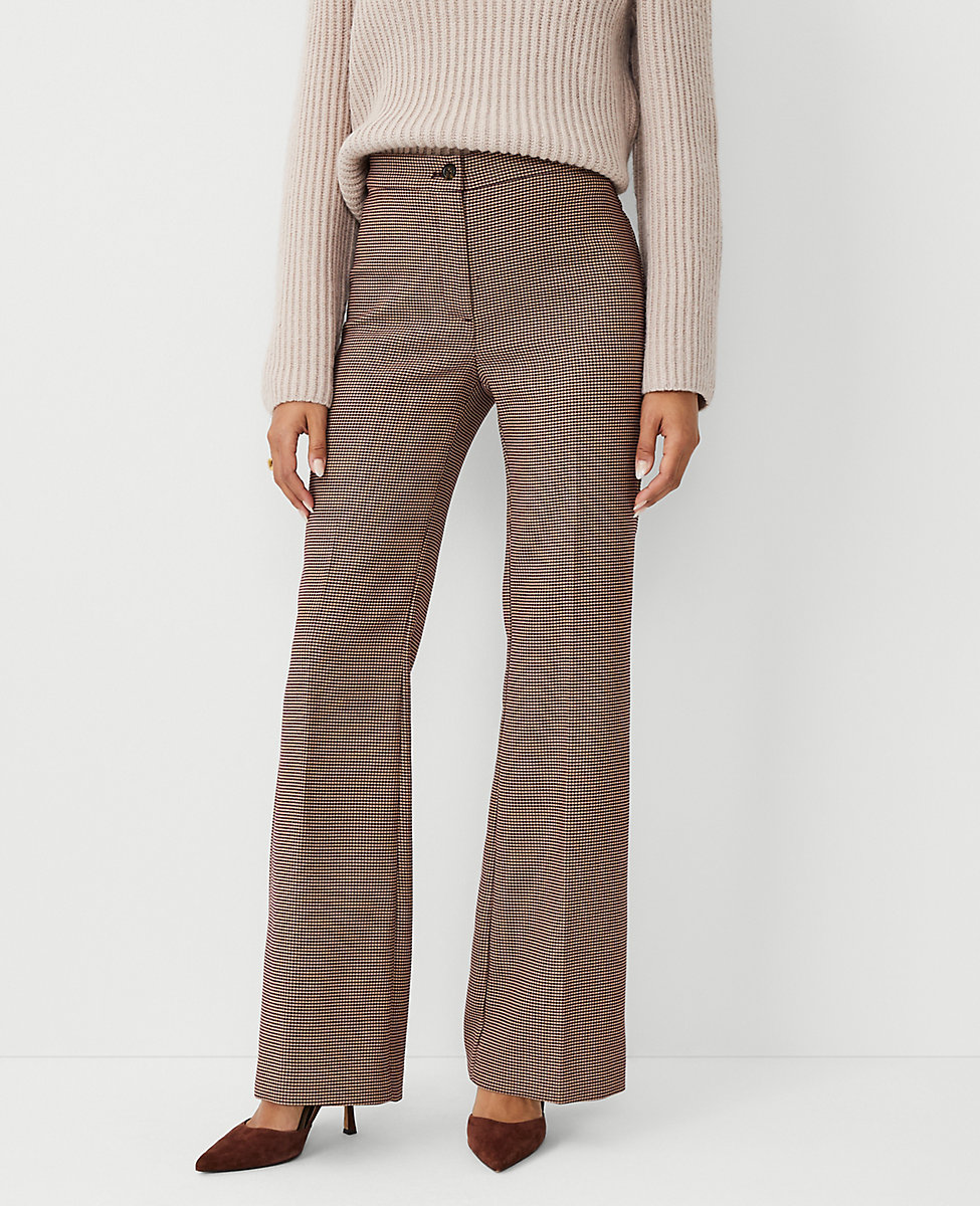 The Petite Flare Trouser Pant in Houndstooth