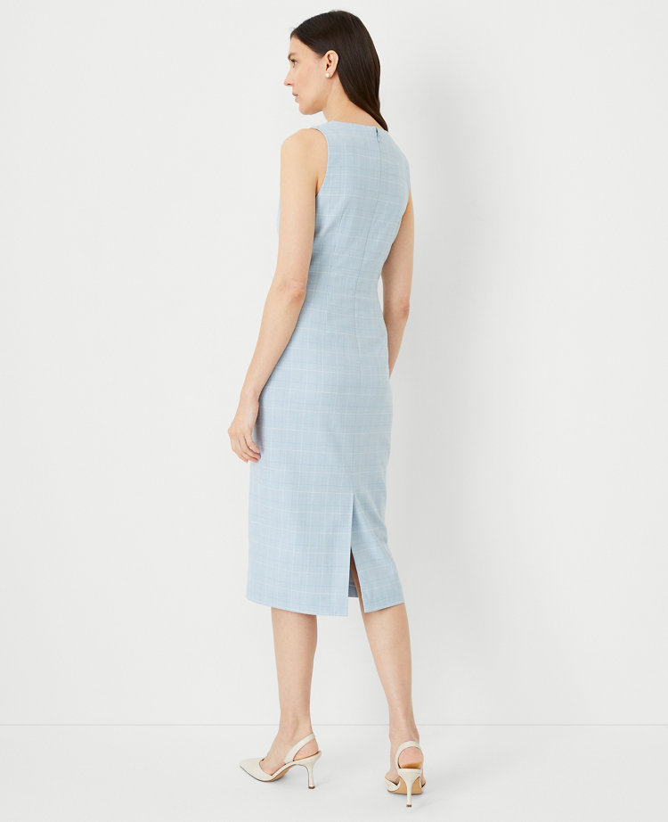 The Longer Sheath Dress in Windowpane