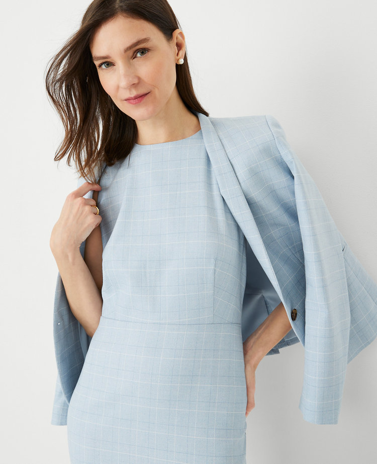 The Longer Sheath Dress in Windowpane