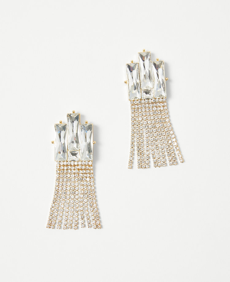 Rectangular Crystal Chandelier  Earrings