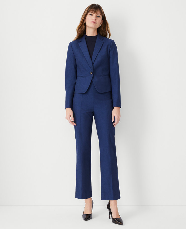 Navy side hot sale zip trousers