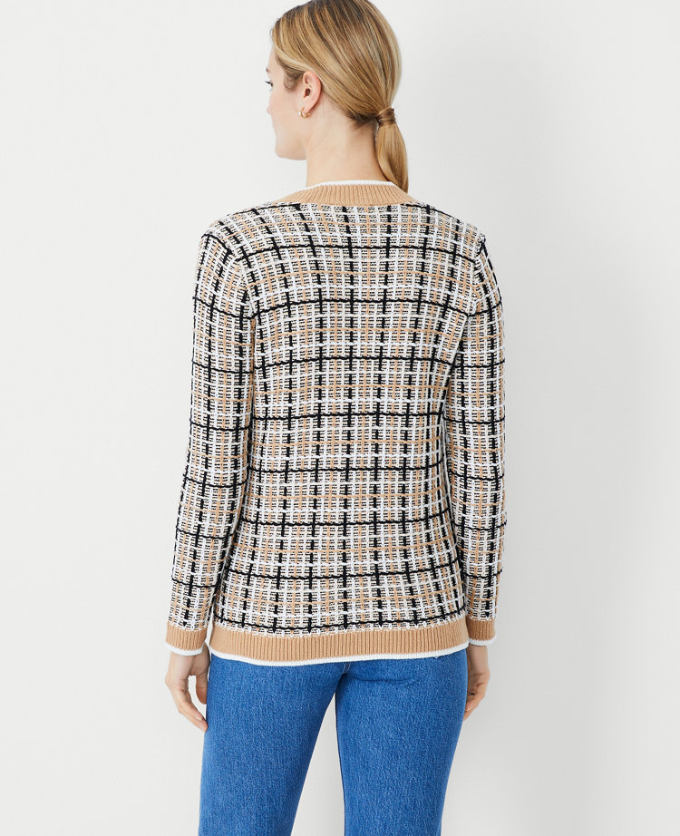 Tweed Tricot Collar Sweater main image 1