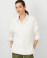 AT Weekend Mixed Stitch V-Neck Sweater carousel Product Image 4