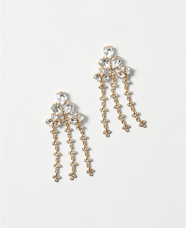 Ornate Crystal Chandelier Earrings