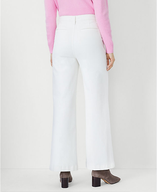 Petite AT Weekend High Rise Trouser Jeans in Ivory