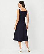 The Square Neck Midi Dress in Stretch Cotton carousel Product Image 2