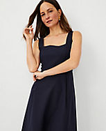 The Square Neck Midi Dress in Stretch Cotton carousel Product Image 3