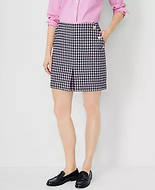 Petite Houndstooth Sailor Pocket Skirt carousel Product Image 2