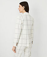 The Fitted Double Breasted Blazer in Windowpane carousel Product Image 2
