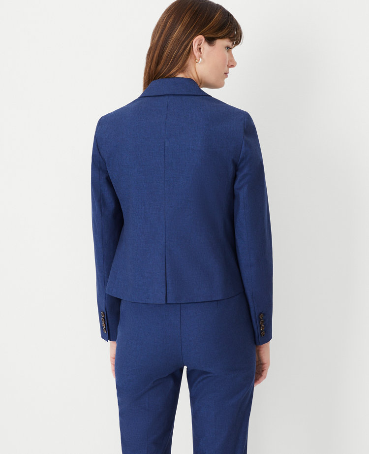 The Petite Newbury Blazer in Polished Denim