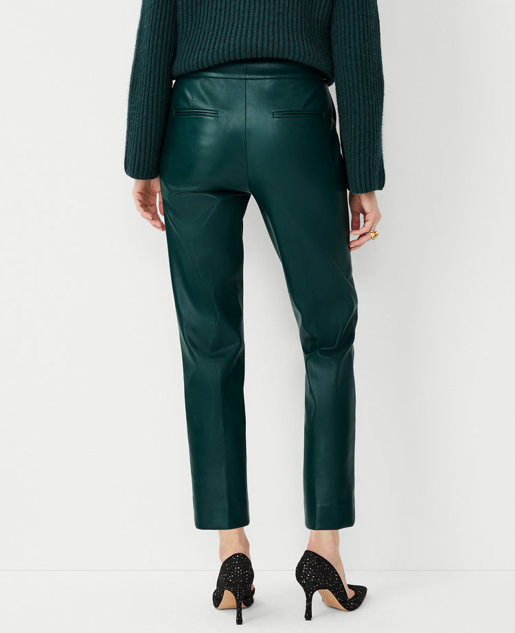 Tapered-Leg Faux Leather Pants - Petite, Petite