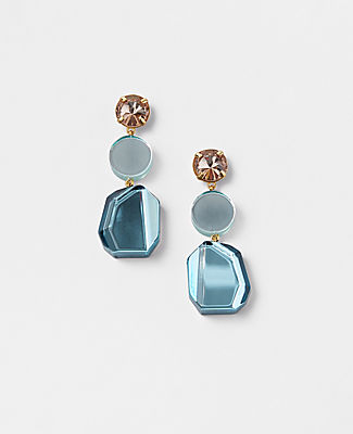 Ann Taylor Italian Collection Triple Drop Earrings In Goldtone