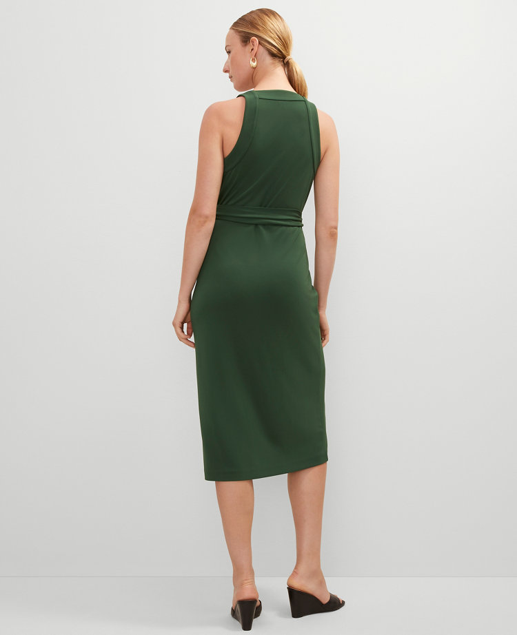 Halter Wrap Midi Dress